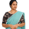 KALAMKARI BOAT NECK OPEN 10 HAND'S STREACHBLE  BLOUSE