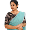 KALAMKARI BOAT NECK OPEN 10 HAND'S STREACHBLE  BLOUSE