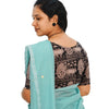KALAMKARI BOAT NECK OPEN 10 HAND'S STREACHBLE  BLOUSE