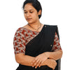 KALAMKARI BOAT NECK OPEN 10 HAND'S STREACHBLE  BLOUSE