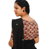 KALAMKARI BOAT NECK OPEN 10 HAND'S STREACHBLE  BLOUSE