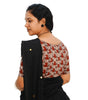 KALAMKARI BOAT NECK OPEN 10 HAND'S STREACHBLE  BLOUSE