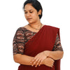 KALAMKARI BOAT NECK OPEN 10 HAND'S STREACHBLE  BLOUSE