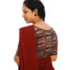 KALAMKARI BOAT NECK OPEN 10 HAND'S STREACHBLE  BLOUSE