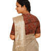 KALAMKARI V NECK 10 INCH HAND  STRECHBLE BLOUSE
