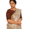 KALAMKARI BOAT NECK OPEN 10 HAND'S STREACHBLE  BLOUSE