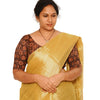 KALAMKARI ROUND NECK 10 INCH HANDS STRECHBLE BLOUSE