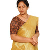 KALAMKARI ROUND NECK 10 INCH HANDS STRECHBLE BLOUSE
