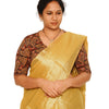 KALAMKARI V NECK 10 INCH HAND  STRECHBLE BLOUSE