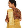 KALAMKARI V NECK 10 INCH HAND  STRECHBLE BLOUSE