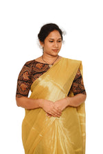 KALAMKARI BOAT NECK OPEN 10 HAND'S STREACHBLE  BLOUSE