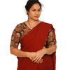 KALAMKARI V NECK 10 INCH HAND  STRECHBLE BLOUSE