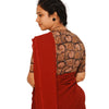 KALAMKARI V NECK 10 INCH HAND  STRECHBLE BLOUSE