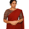 KALAMKARI BOAT NECK OPEN 10 HAND'S STREACHBLE  BLOUSE
