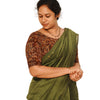 KALAMKARI BOAT NECK OPEN 10 HAND'S STREACHBLE  BLOUSE