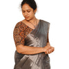 KALAMKARI ROUND NECK 10 INCH HANDS STRECHBLE BLOUSE