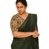 KALAMKARI V NECK 10 INCH HAND  STRECHBLE BLOUSE
