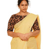KALAMKARI BOAT NECK OPEN 10 HAND'S STREACHBLE  BLOUSE