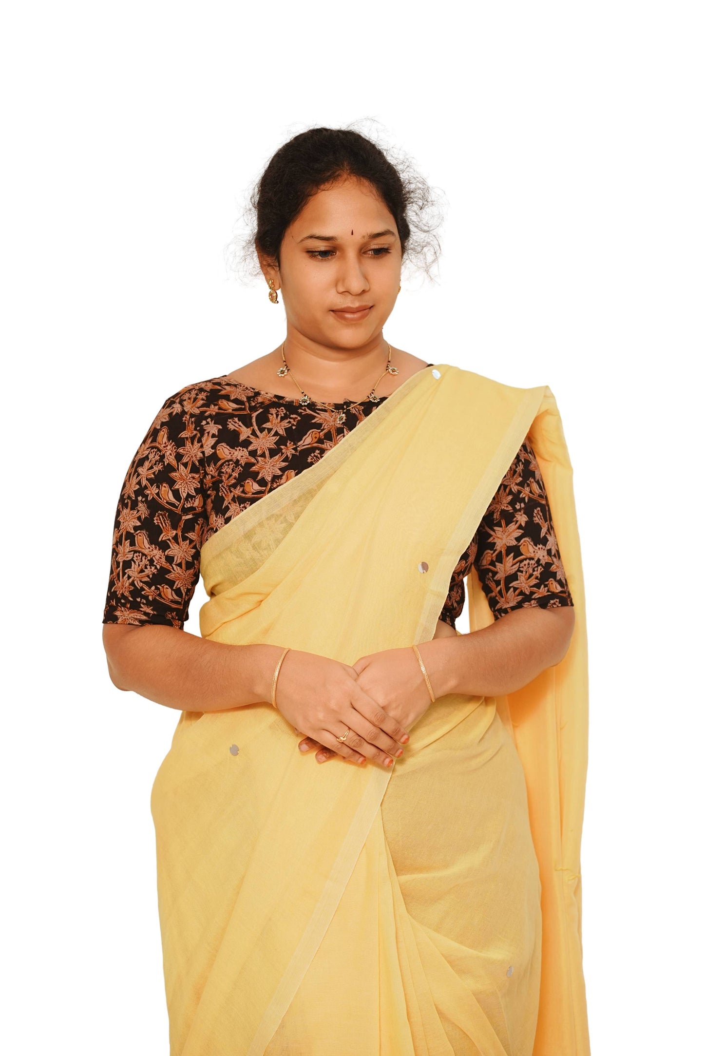 KALAMKARI BOAT NECK OPEN 10 HAND'S STREACHBLE  BLOUSE