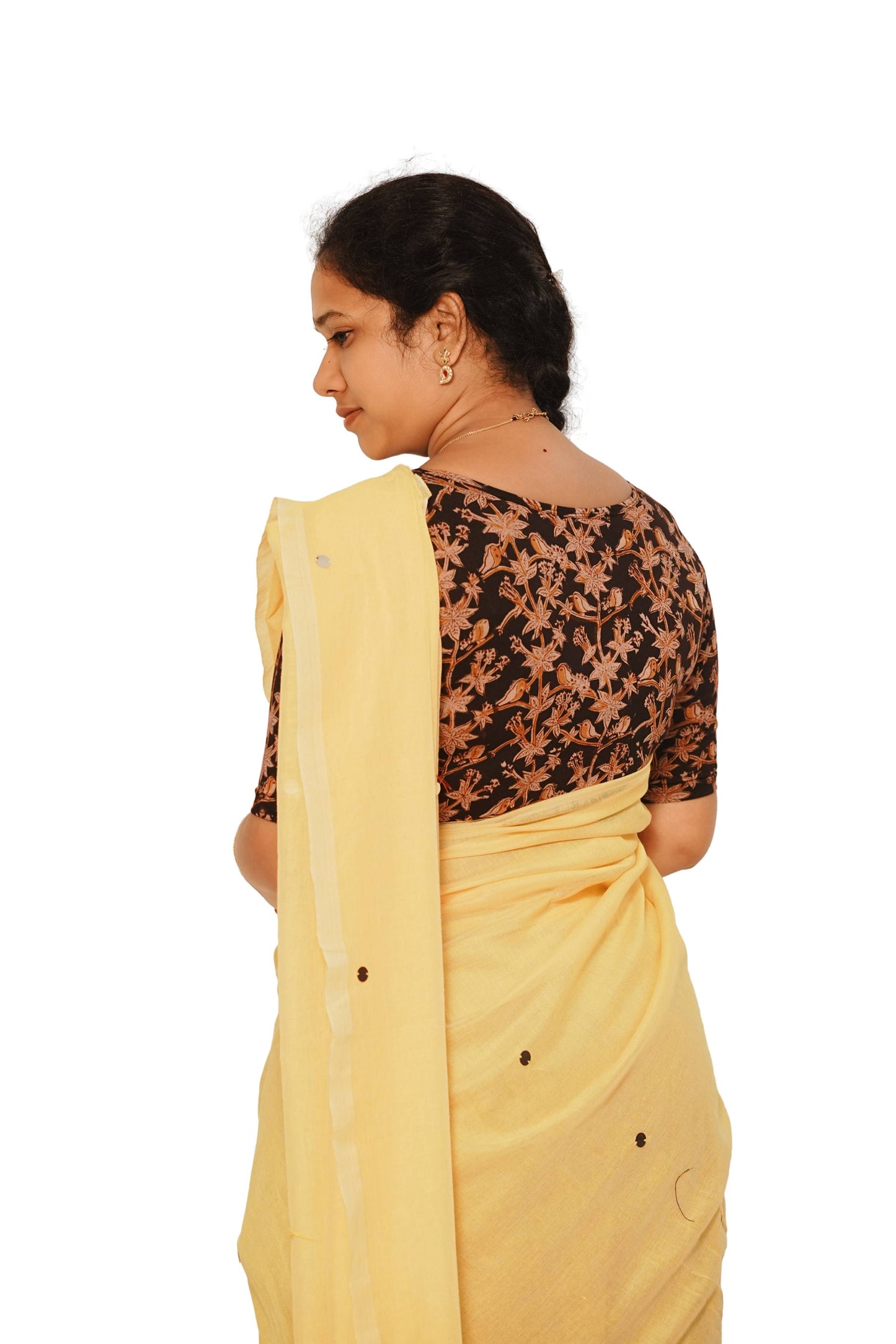 KALAMKARI BOAT NECK OPEN 10 HAND'S STREACHBLE  BLOUSE