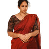 KALAMKARI ROUND NECK 10 INCH HANDS STRECHBLE BLOUSE
