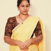 KALAMKARI BUTTA  ROUND NECK 10 INCH HANDS STRECHBLE BLOUSE