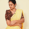 KALAMKARI BUTTA  ROUND NECK 10 INCH HANDS STRECHBLE BLOUSE