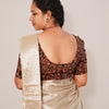 KALAMKARI BUTTA  ROUND NECK 10 INCH HANDS STRECHBLE BLOUSE