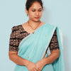 KALAMKARI BUTTA  ROUND NECK 10 INCH HANDS STRECHBLE BLOUSE