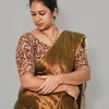 KALAMKARI ROUND NECK 10 INCH HANDS STRECHBLE BLOUSE