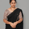 KALAMKARI ROUND NECK 10 INCH HANDS STRECHBLE BLOUSE