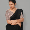 KALAMKARI ROUND NECK 10 INCH HANDS STRECHBLE BLOUSE
