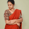 KALAMKARI ROUND NECK 10 INCH HANDS STRECHBLE BLOUSE
