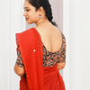 KALAMKARI ROUND NECK 10 INCH HANDS STRECHBLE BLOUSE