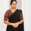 KALAMKARI V NECK 10 INCH HAND  STRECHBLE BLOUSE