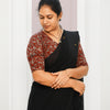 KALAMKARI V NECK 10 INCH HAND  STRECHBLE BLOUSE