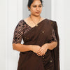 KALAMKARI ROUND NECK 10 INCH HANDS STRECHBLE BLOUSE