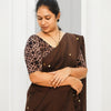 KALAMKARI ROUND NECK 10 INCH HANDS STRECHBLE BLOUSE