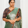 KALAMKARI V NECK 10 INCH HAND  STRECHBLE BLOUSE