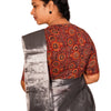 KALAMKARI V NECK 10 INCH HAND  STRECHBLE BLOUSE