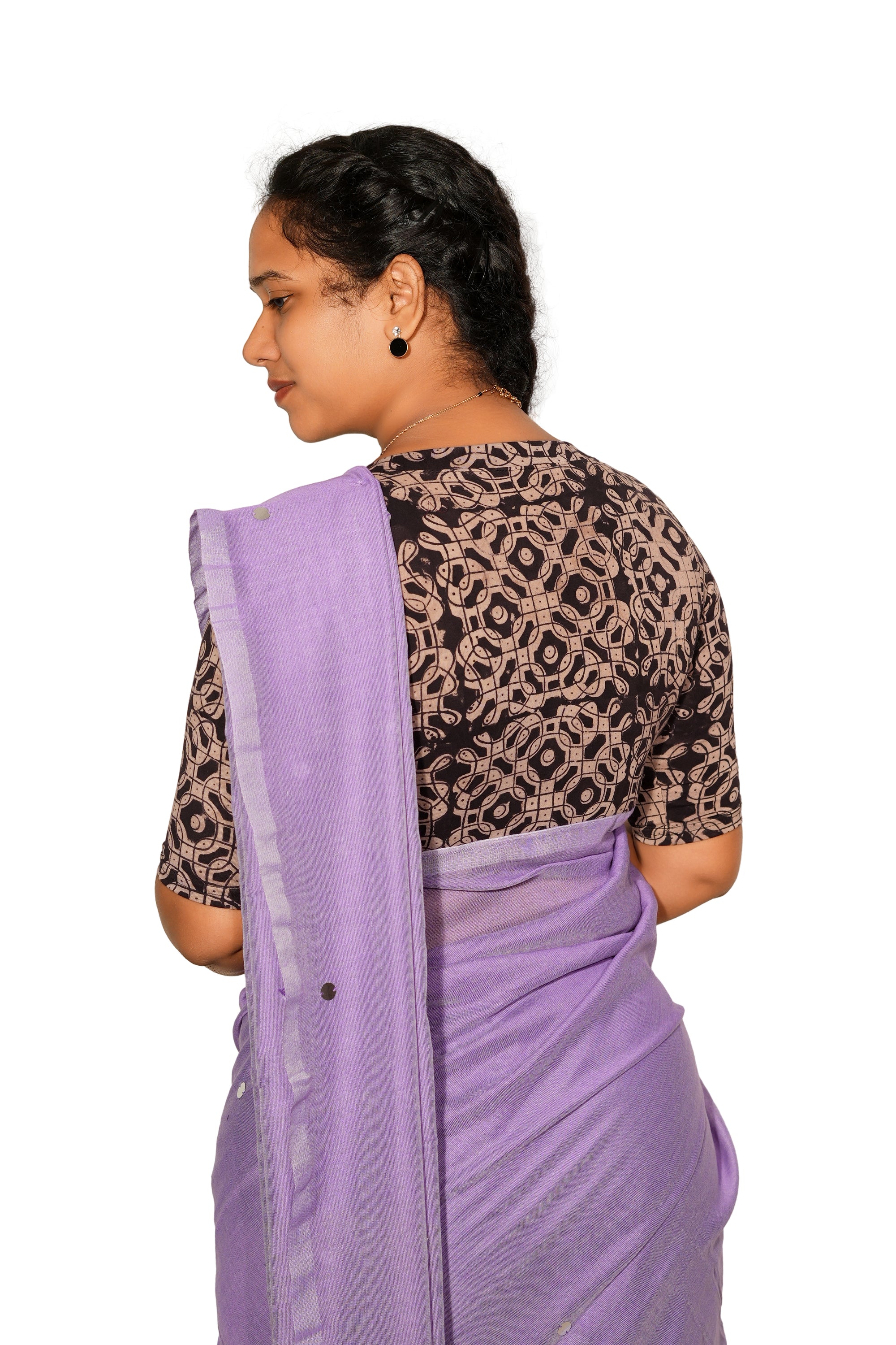 KALAMKARI V NECK 10 INCH HAND  STRECHBLE BLOUSE
