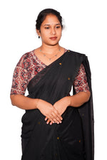 KALAMKARI V NECK 10 INCH HAND  STRECHBLE BLOUSE