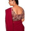 KALAMKARI ROUND NECK 10 INCH HANDS STRECHBLE BLOUSE