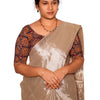 KALAMKARI ROUND NECK 10 INCH HANDS STRECHBLE BLOUSE