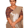 KALAMKARI ROUND NECK 10 INCH HANDS STRECHBLE BLOUSE