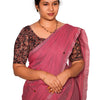 KALAMKARI ROUND NECK 10 INCH HANDS STRECHBLE BLOUSE