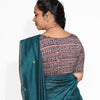 KALAMKARI BOAT NECK OPEN 10 HAND'S STREACHBLE  BLOUSE