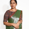 KALAMKARI BOAT NECK OPEN 10 HAND'S STREACHBLE  BLOUSE