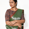 KALAMKARI BOAT NECK OPEN 10 HAND'S STREACHBLE  BLOUSE