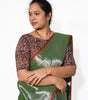 KALAMKARI BOAT NECK OPEN 10 HAND'S STREACHBLE  BLOUSE